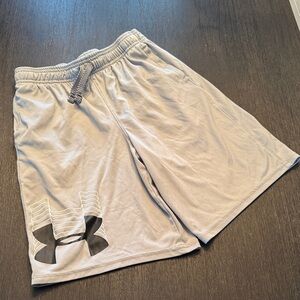 Under Armour Boy’s Light Gray Athletic Shorts